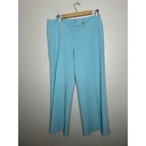 Cache Capri Pants Crops Light Blue Zip Pleated Size 8 NWT $118 Retail